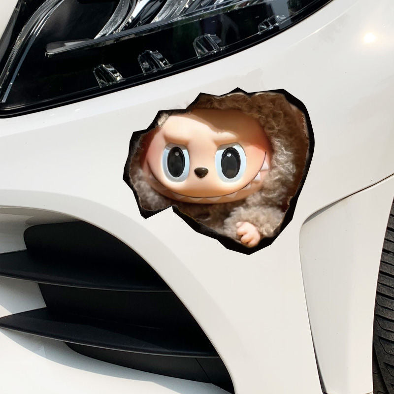 Labubu Goblin Grin Car Stickers Set