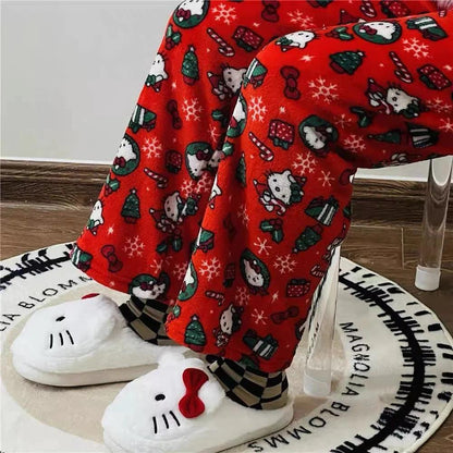 Hello Kitty Xmas Fluffy Pants