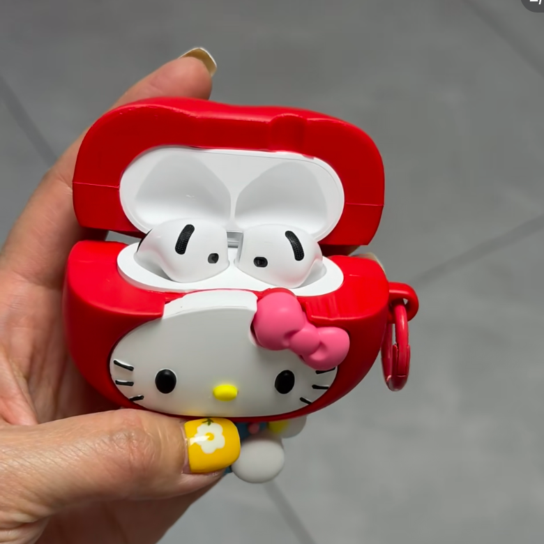 Hello Kitty Apple AirPods Case With Keychain