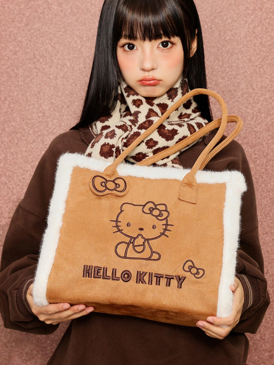 HelloKitty Oversize Fluffy Shopper Tote Bag