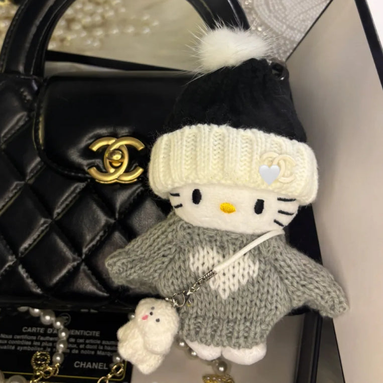 Hello Kitty Winter Hugs Plushie Keychain
