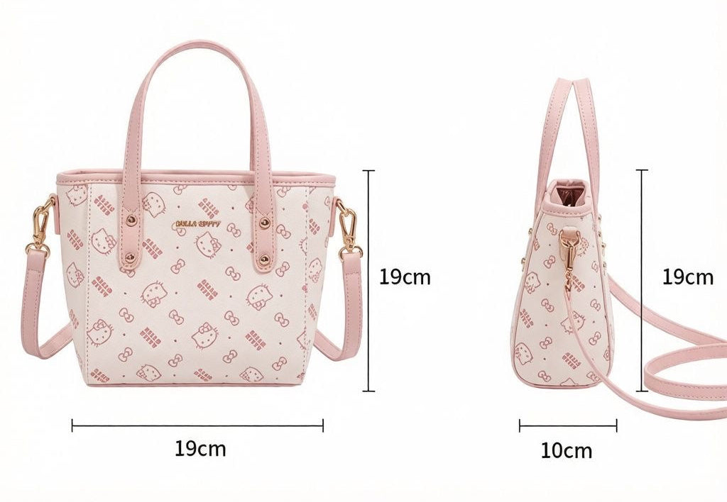 Hello Kitty All Over Print Mini Tote Crossbody Bag