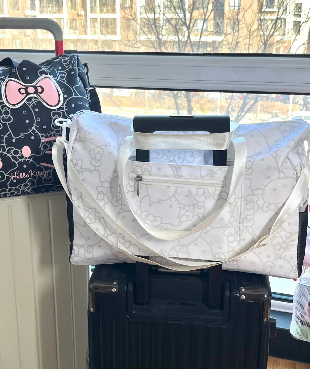 Hello Kitty Signature Face Duffle Bag | Gym Bag | Travel Companion