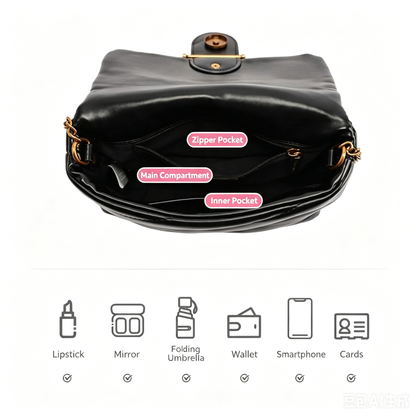 Kitty Quilted Chain Crossbody Bag