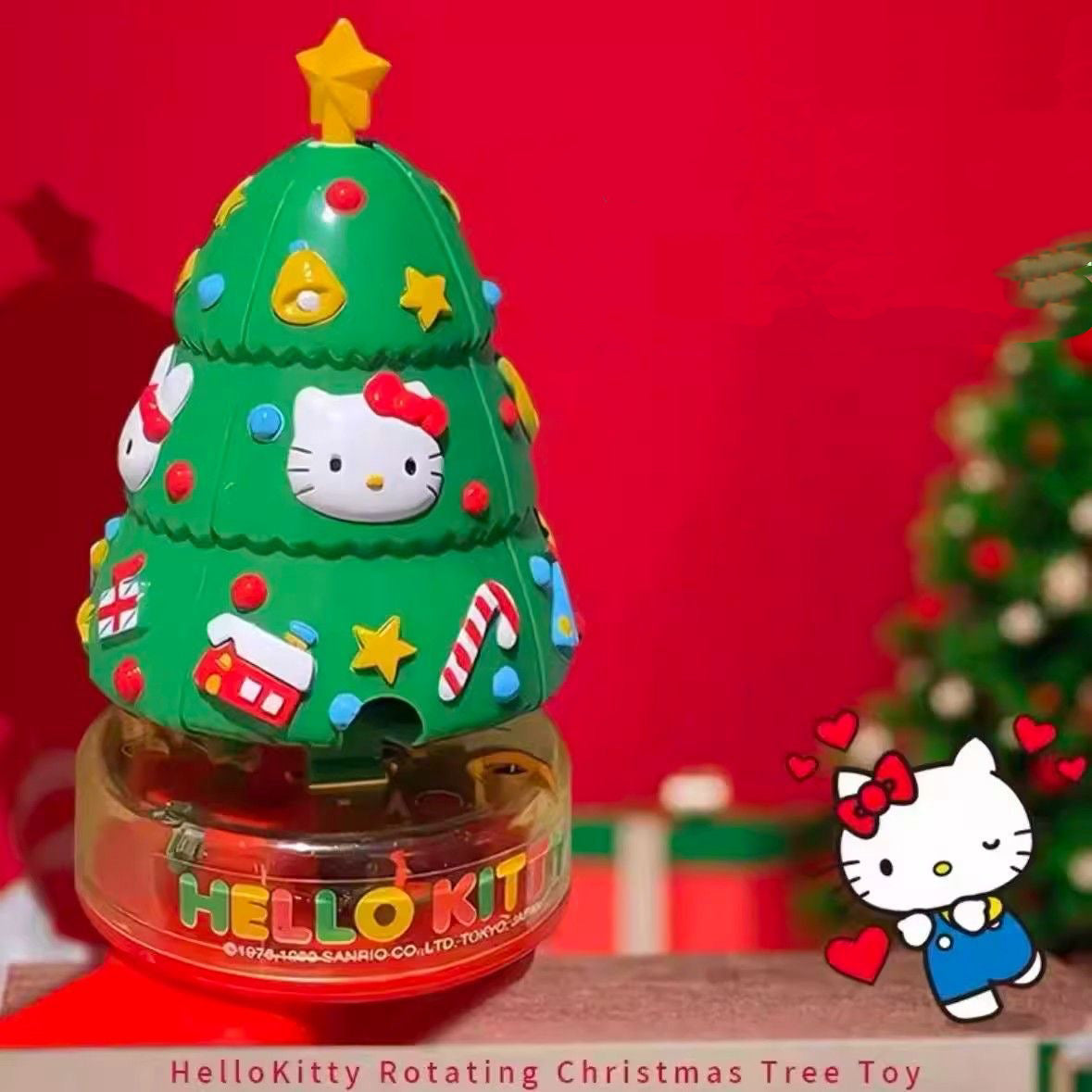 Hello Kitty Magical Spinning Christmas Tree Music Box🎄
