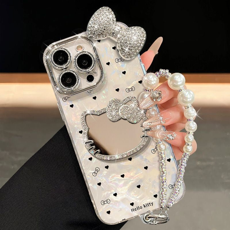 Hello Kitty Majestic Bow Vanity Stand Cover & Bracelet Phone Case