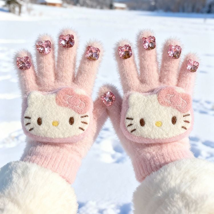 Hello Kitty Crystal Sparkle Gloves