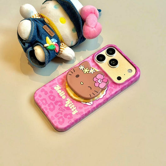 Brownie Hello Kitty Pink Leopard iPhone Case