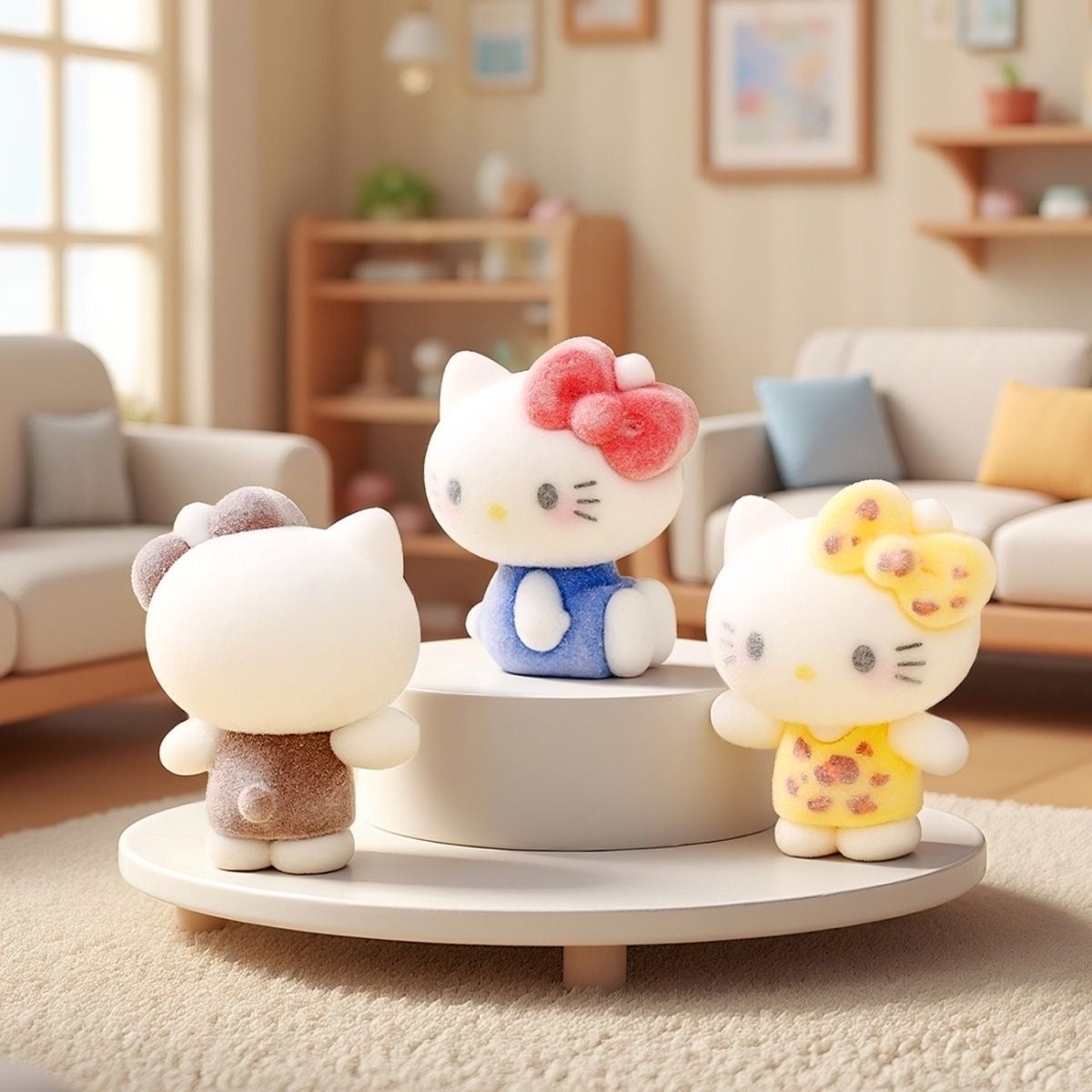 Hello Kitty 3D Decorative Figurine 10  pic Set