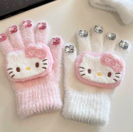 Hello Kitty Crystal Sparkle Gloves
