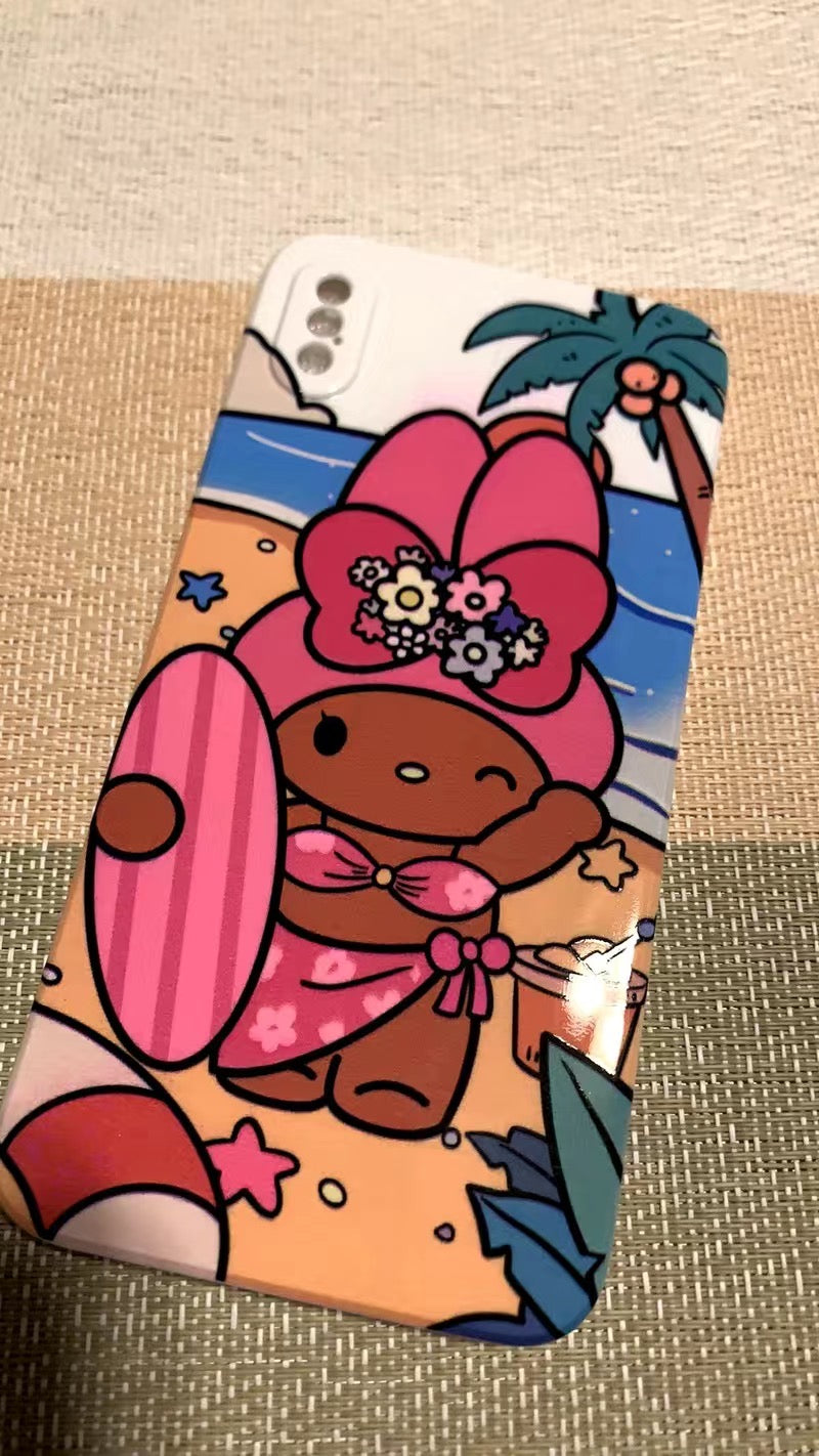 Sanrio Beach Vacation Phone Case with Charm