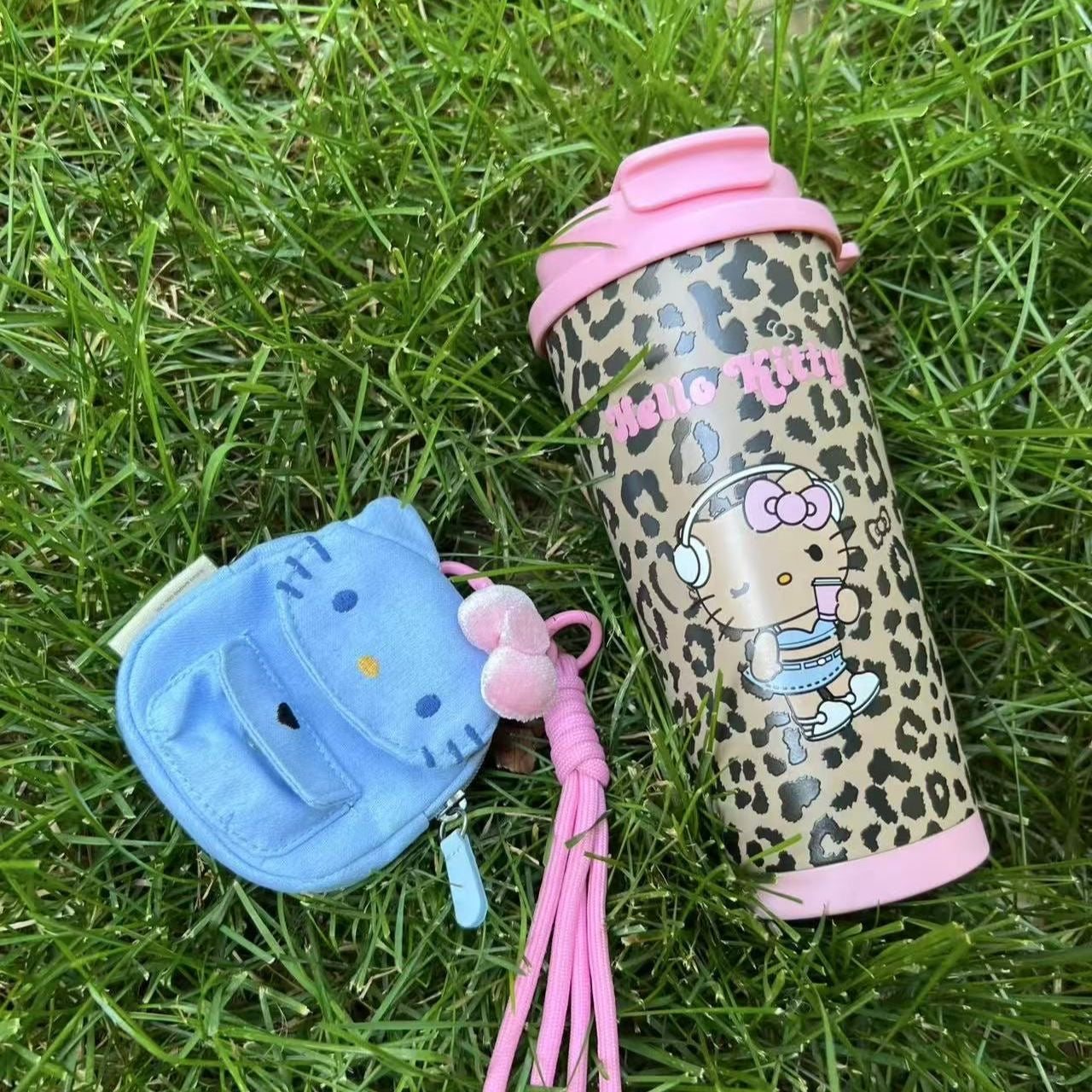Kitty CoolCat Leopard Tumbler40 Oz & Travel coffee Thermal Mug