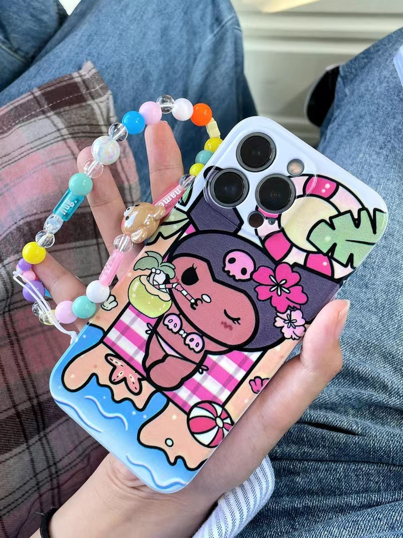 Sanrio Beach Vacation Phone Case with Charm