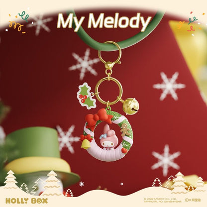 Sanrio Christmas Wreath Keychain