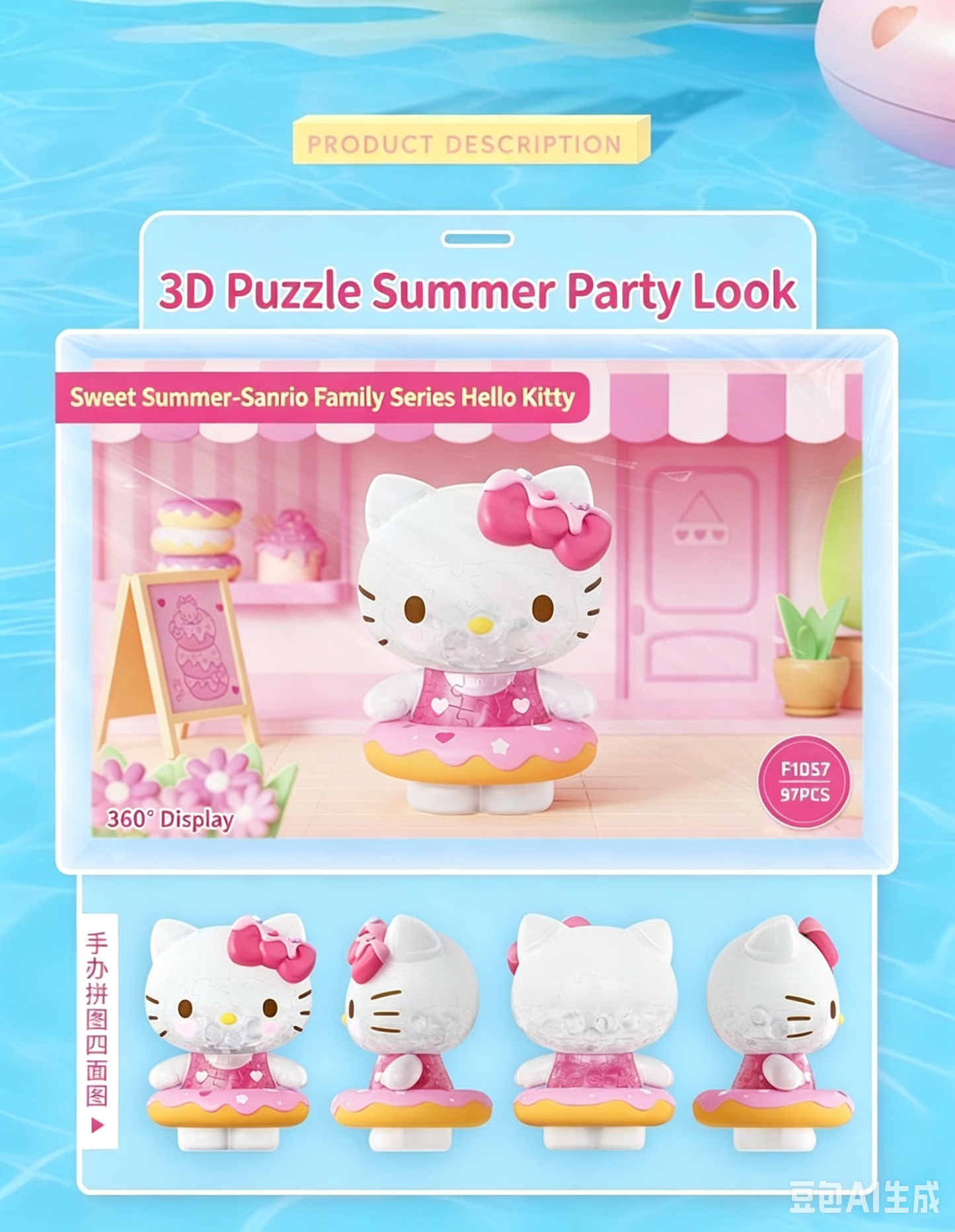 Hello Kitty Crystal 3D Puzzle Statue (Limited Edition)