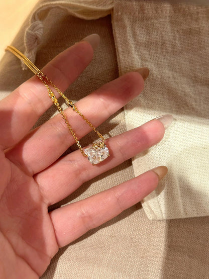 Hellokitty 925 Sterling Silver White Gold Plated Cubic Zirconia Promise Ring