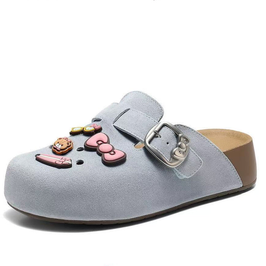 Hello‑Kitty Charms Clogs Slip‑On Flat Mules For Women