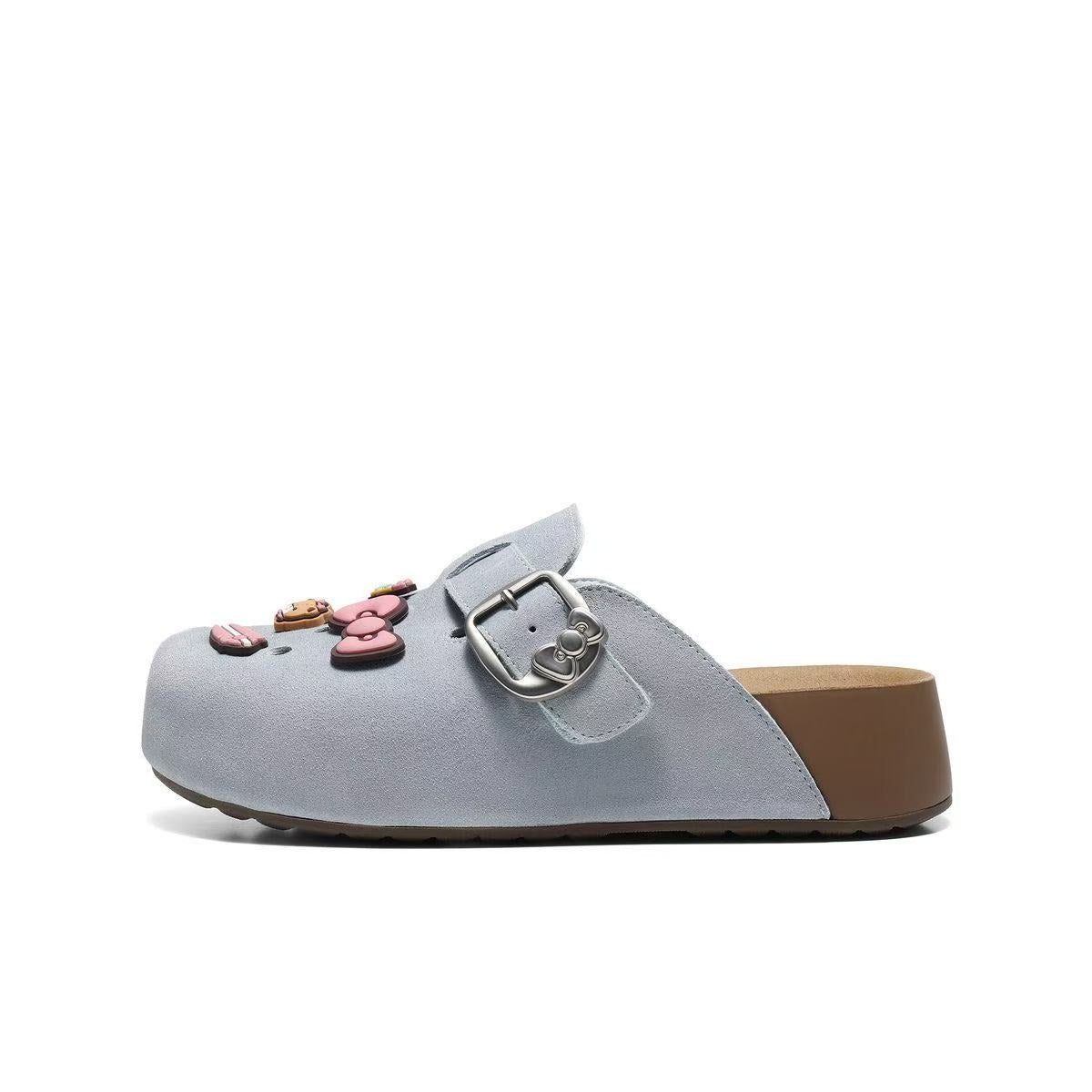 Hello‑Kitty Charms Clogs Slip‑On Flat Mules For Women