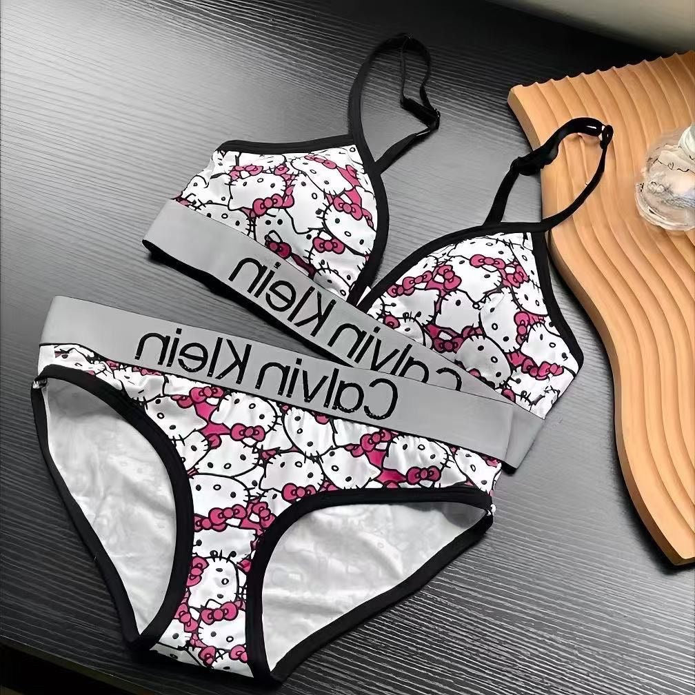 Hello Kitty x CK Style Triangle Bralette & Panty Set