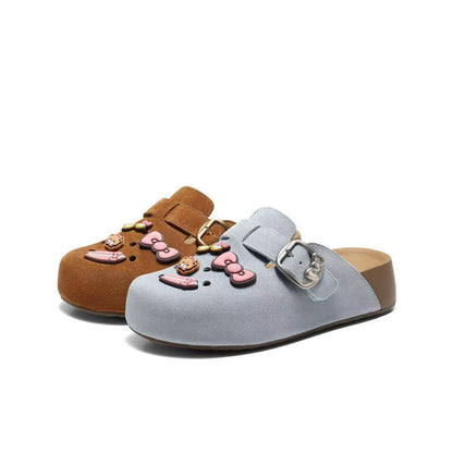 Hello‑Kitty Charms Clogs Slip‑On Flat Mules For Women