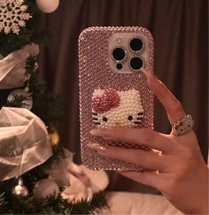 Hello Kitty Handmade Rhinestone Diamond Phone Case