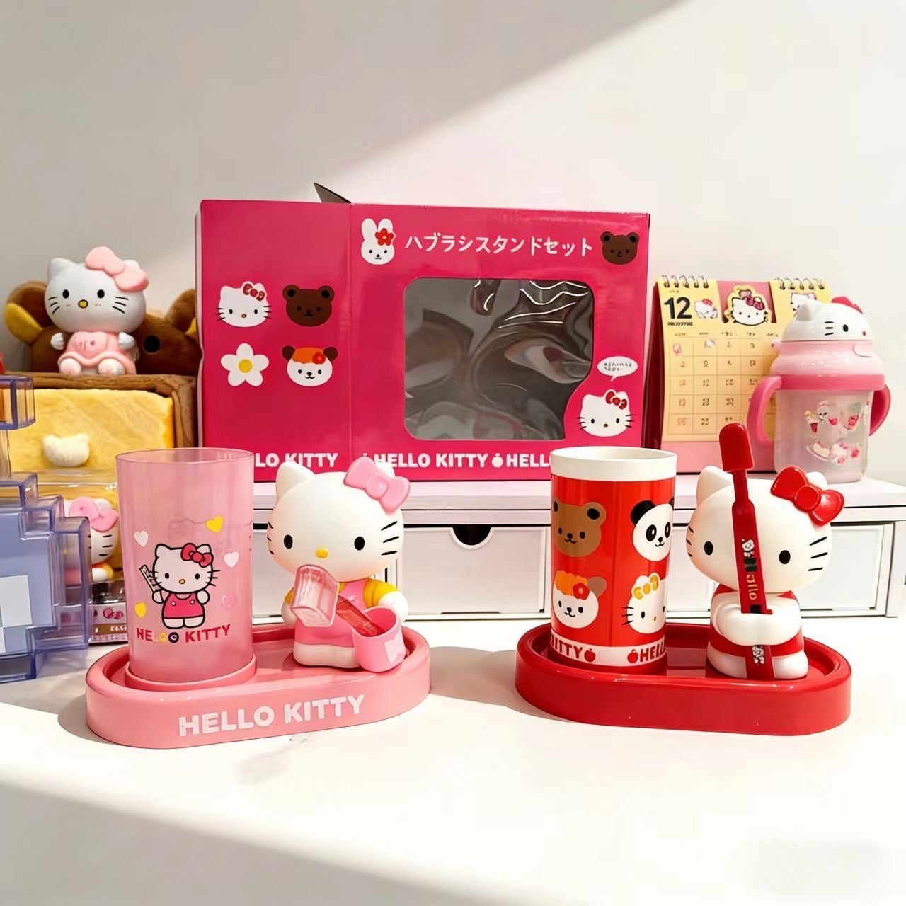 Hello Kitty Bathroom Cup Set