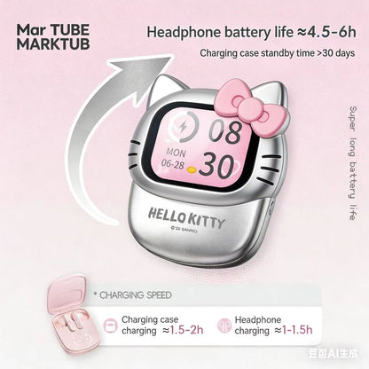 Hello Kitty Smart Screen Bluetooth Earphones Gift Set