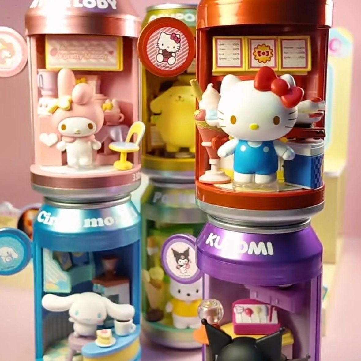 Sanrio Characters Soda Can Blind Box - Dessert Shop Street Mini Figure（Pre-Order 5.20）