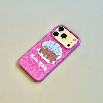 Brownie Hello Kitty Pink Leopard iPhone Case