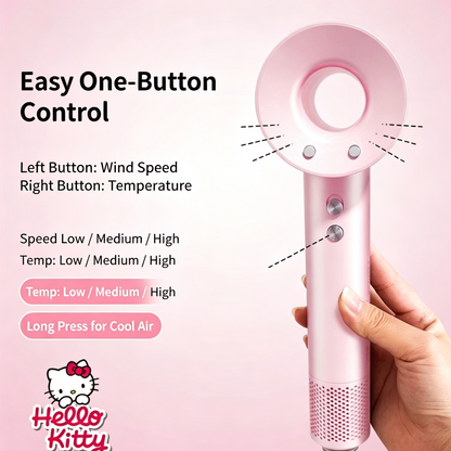 Licensed Hello Kitty S01 Ionic High Speed Hair Dryer Kawaii Pink Styling Dryer