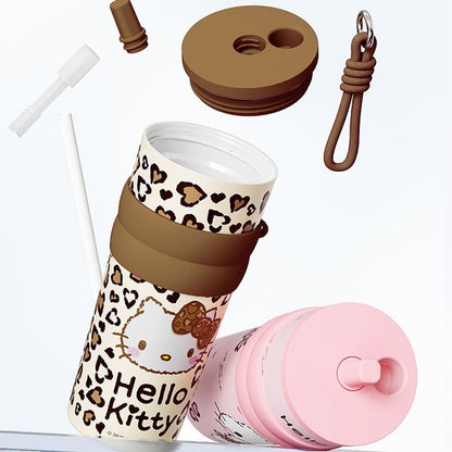 HelloKitty Chic Leopard-Print Tumbler (660ml)