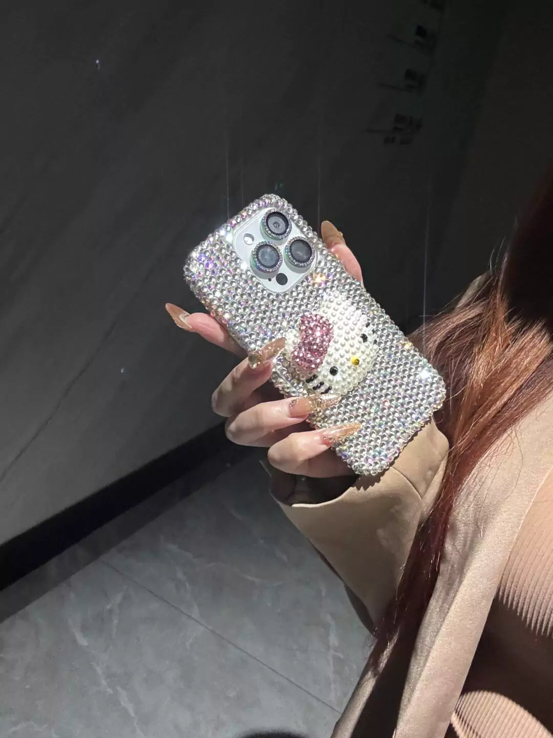 Hello Kitty Handmade Rhinestone Diamond Phone Case