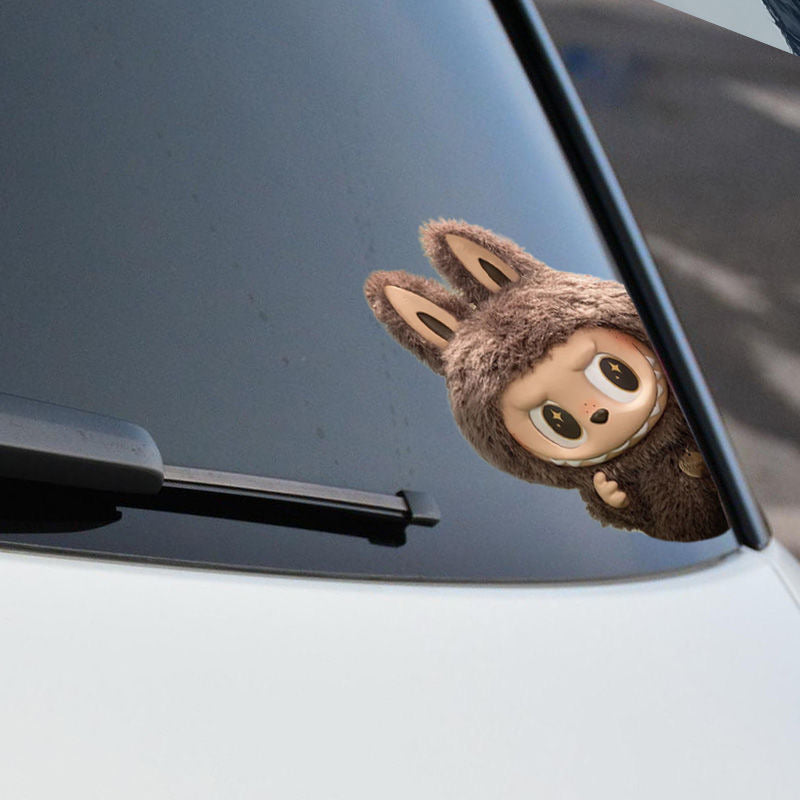 Labubu Goblin Grin Car Stickers Set