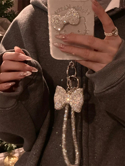 Hello Kitty Silver Rhinestone Bow Bow Phone Case