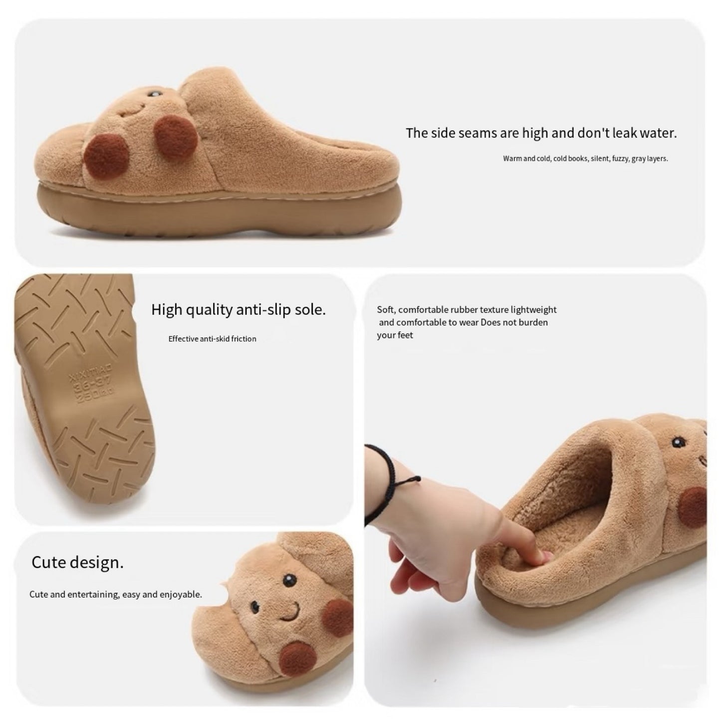 Croissant Cozies - Buttery Soft Slip-on Slippers