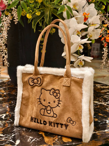 HelloKitty Oversize Fluffy Shopper Tote Bag