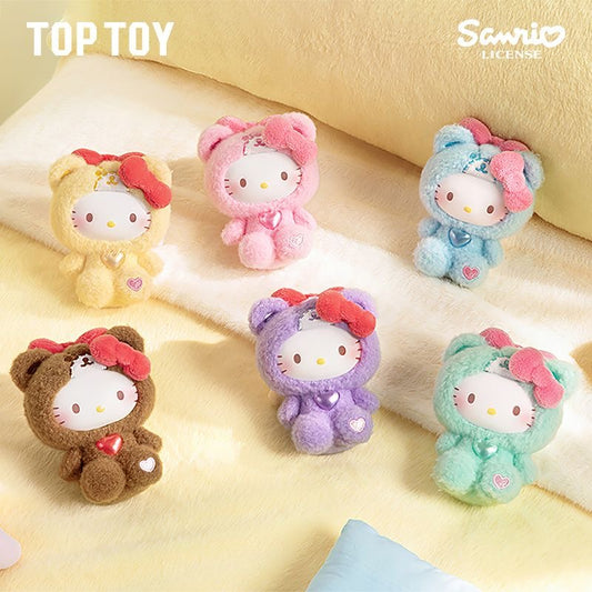 Hello Kitty Teddy Pajamas Plush Keychain Blindbox