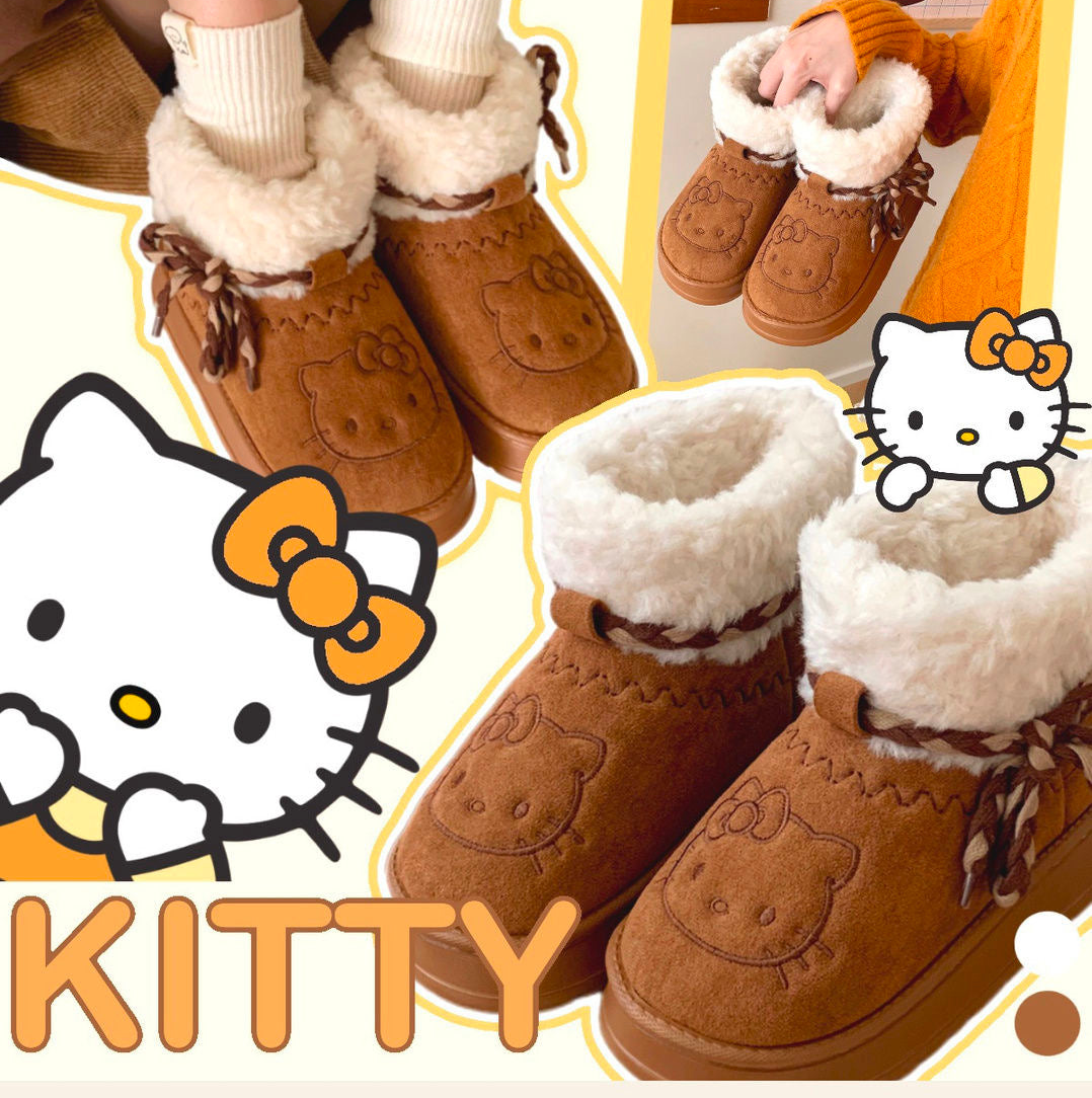 Hello Kitty Cozy Low-Top Furry Snow Boots