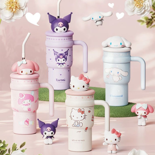 Sanrio 700ml Jumbo Joy Tumbler with Handle Stainless Steel Insulated Cup