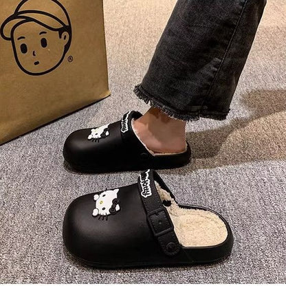 Hello Kitty Fuzzy Indoor Outdoor Slippers