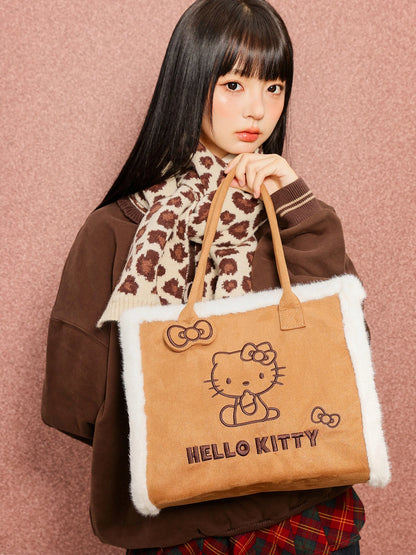 HelloKitty Oversize Fluffy Shopper Tote Bag