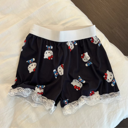 Hello Kitty Pink Lace Bralette & Shorts Set