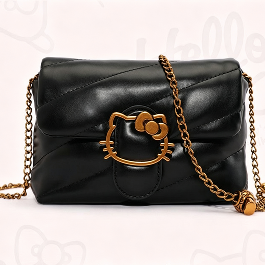 Kitty Quilted Chain Crossbody Bag