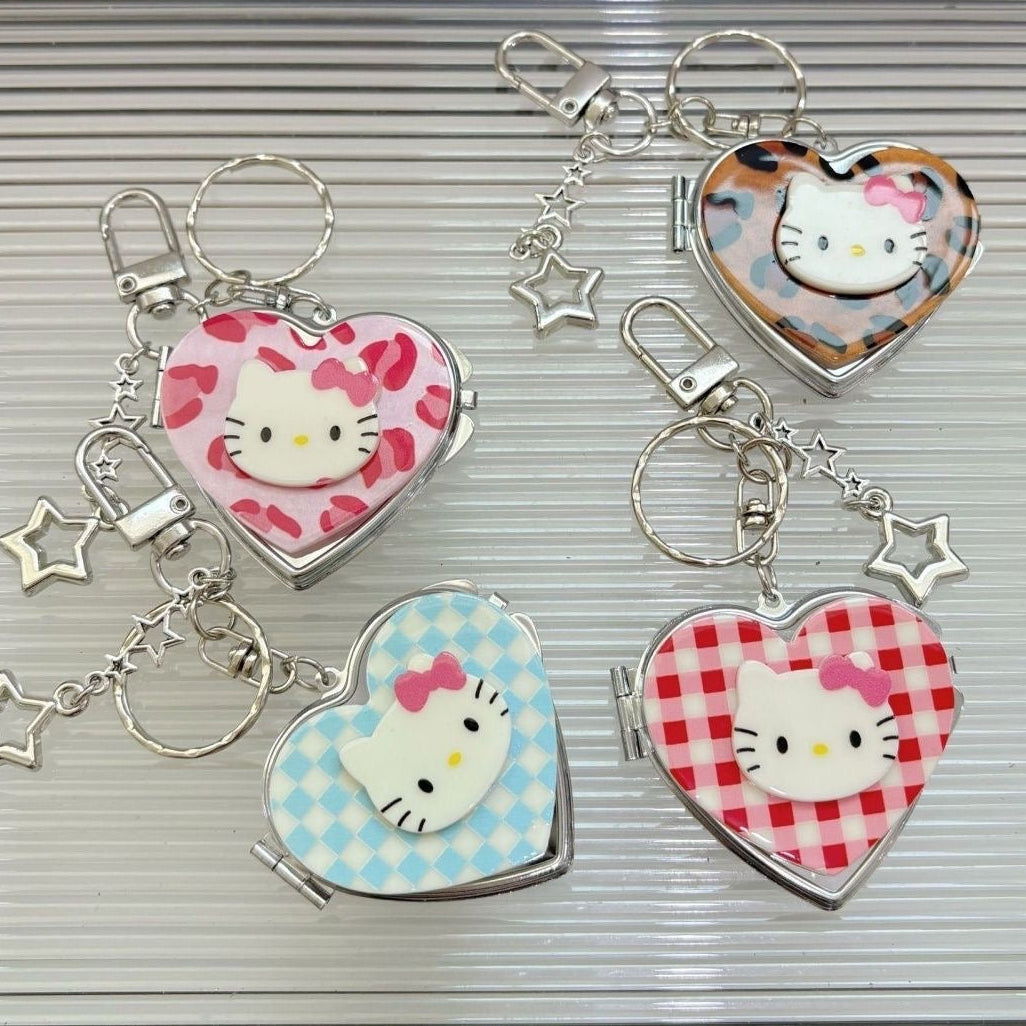 Hello Kitty Heart Mirror Keychai