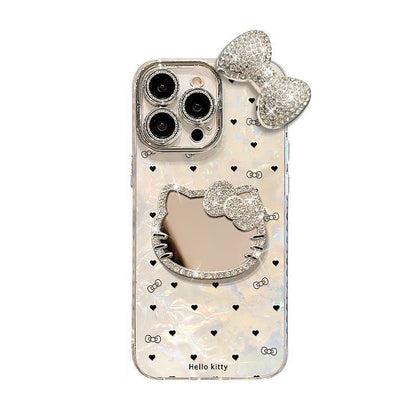 Hello Kitty Majestic Bow Vanity Stand Cover & Bracelet Phone Case