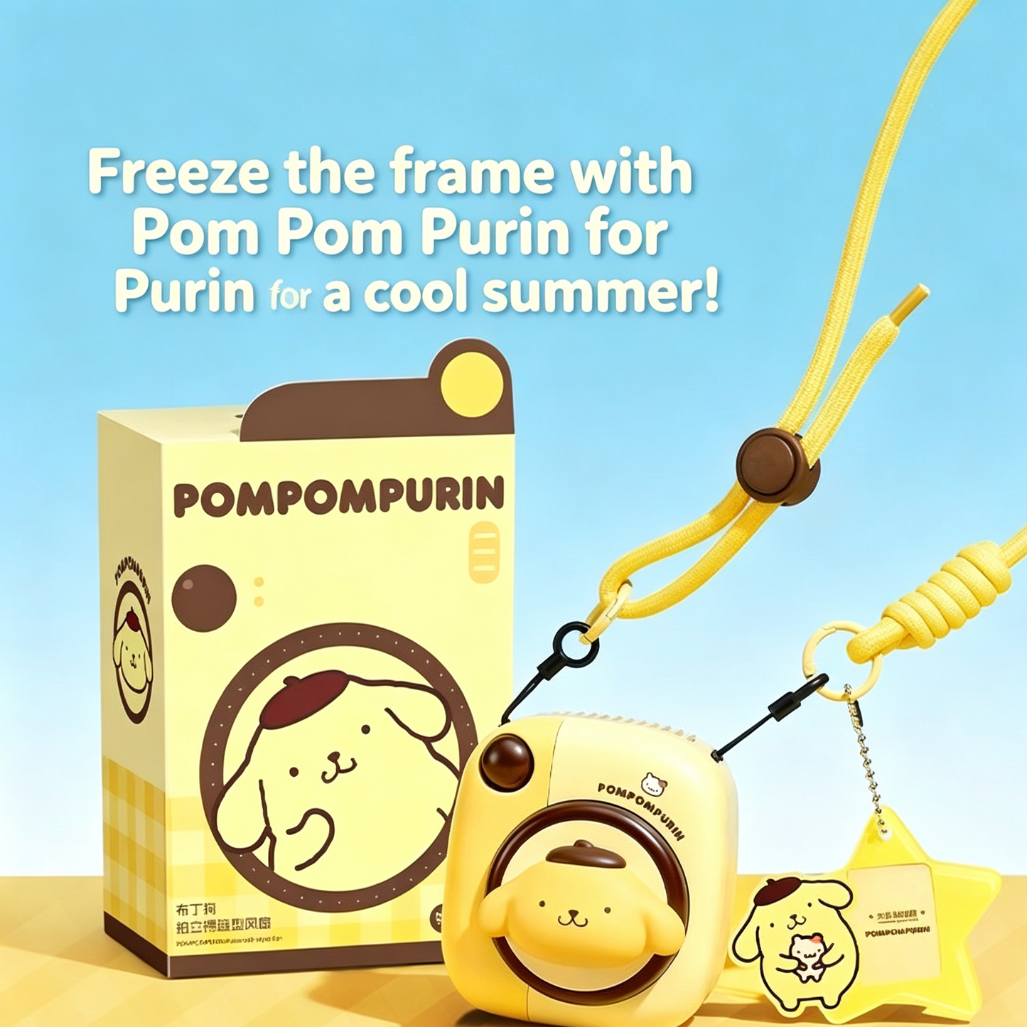 Sanrio Camera-Shaped Neck Fan