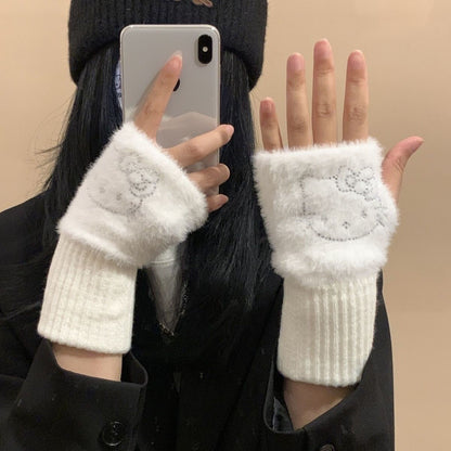 Shine Kitty Fingerless Gloves