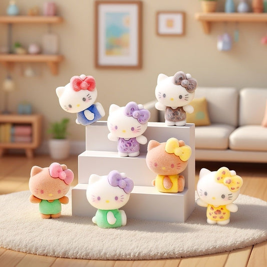 Hello Kitty 3D Decorative Figurine 10  pic Set