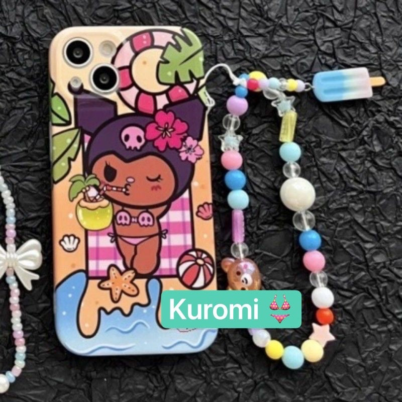 Sanrio Beach Vacation Phone Case with Charm