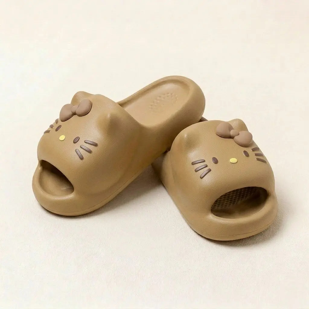 Comfy Hello KT Paw Slides